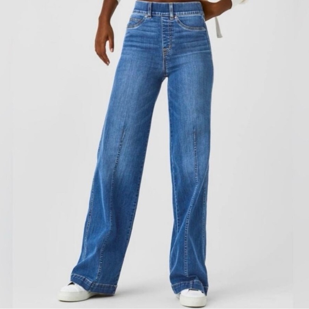 Spanx XL Petite Wide Leg Jeans